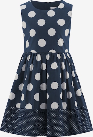 happy girls Dress in Blue: front