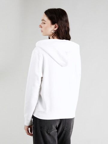 GUESS JEANS Zip-Up Hoodie in White