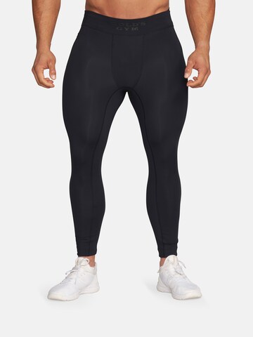 GOLD´S GYM APPAREL Skinny Workout Pants 'Ken' in Black: front