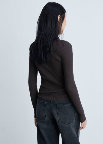 MANGO Gebreid vest 'Bae' in Grijs
