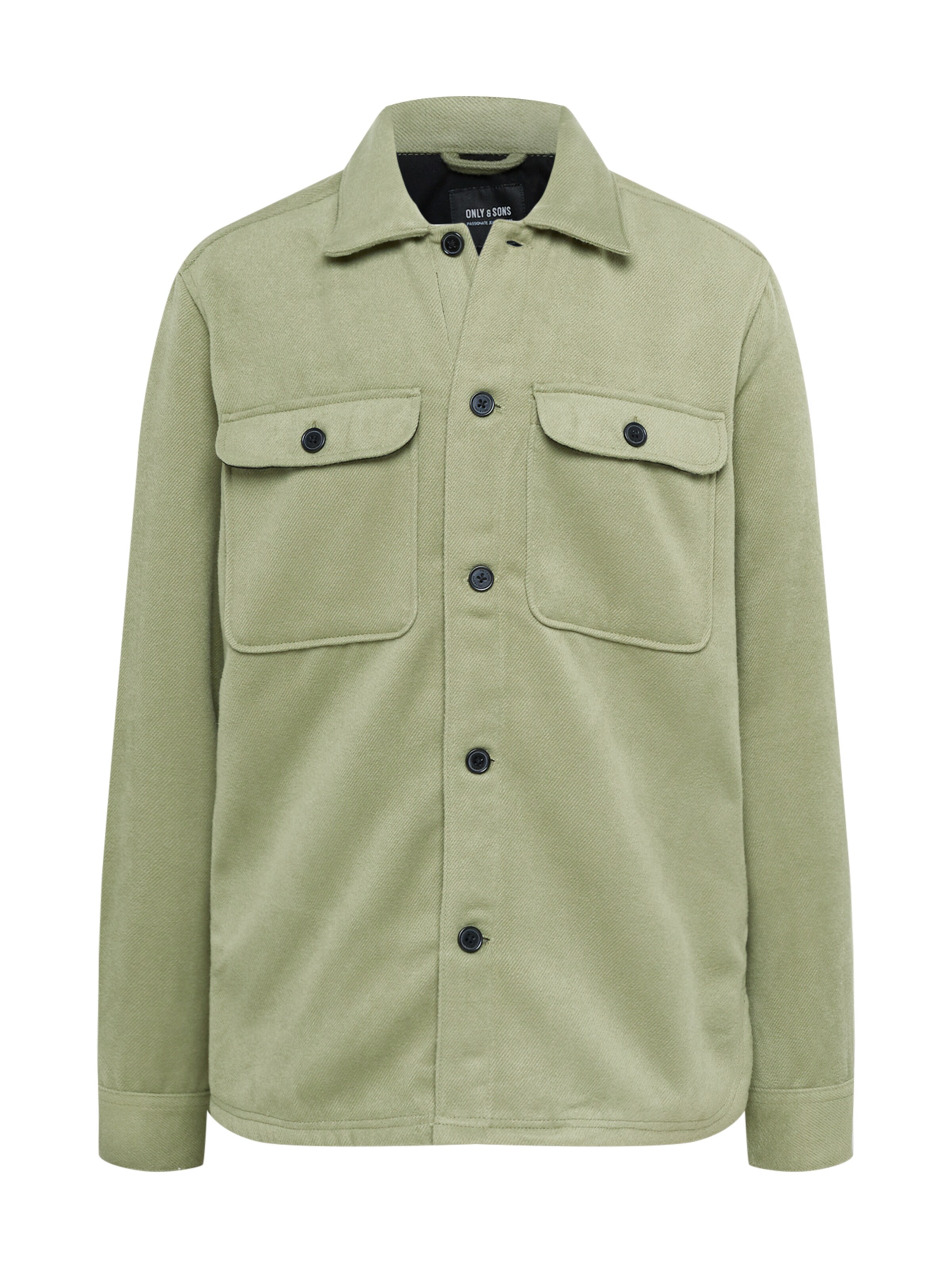 Only & Sons Regular fit Tussenjas 'ONSASH' in Groen: voorkant