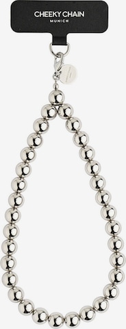 Cheeky Chain Munich Smartphonehoesje 'Poppy' in Zilver: voorkant