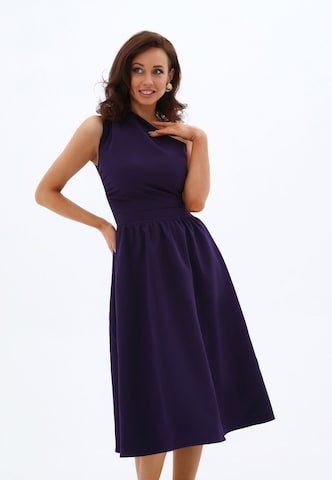 Awesome Apparel Cocktail Dress in Purple: front