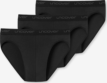 uncover by SCHIESSER Slip '3er-Pack Uncover' in Zwart: voorkant