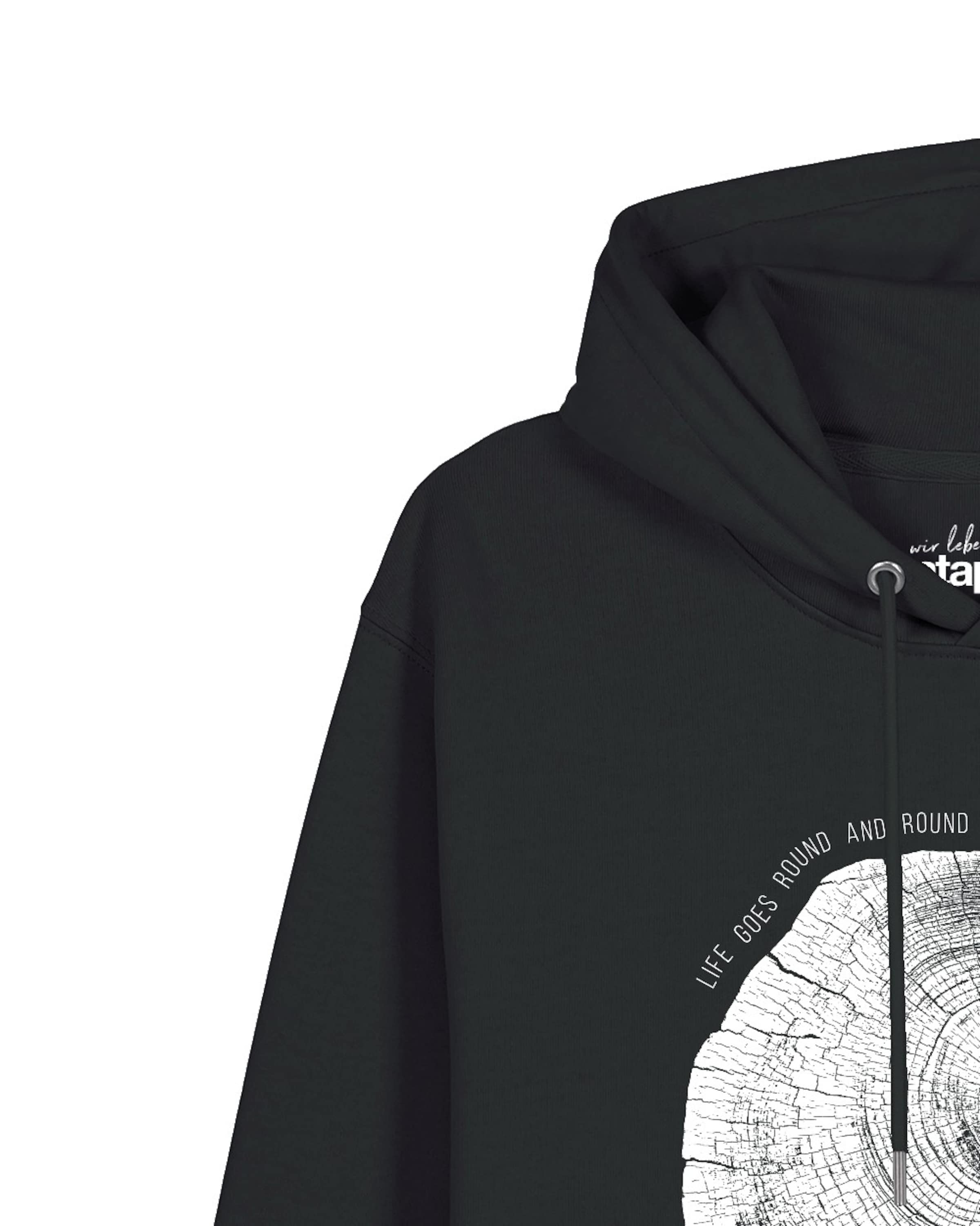 Watapparel Sweatshirt 'Baumscheibe' in Zwart