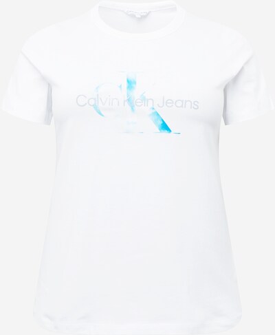 Calvin Klein Jeans Curve T-Shirt in aqua / grau / weiß, Produktansicht