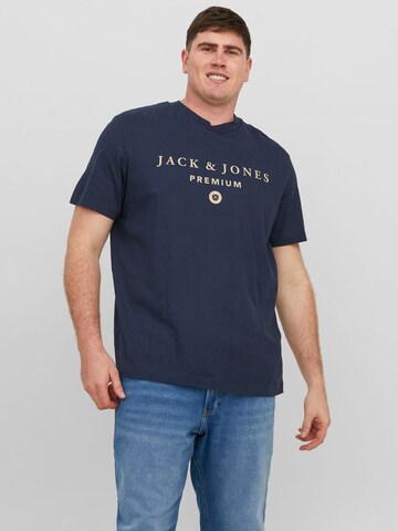 Jack & Jones Plus Shirt in Blauw: voorkant