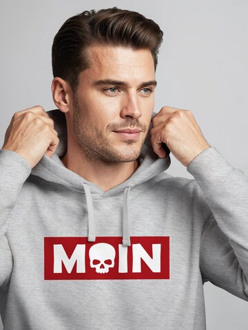 Neverless Sweatshirt 'Moin Skull' in Grey
