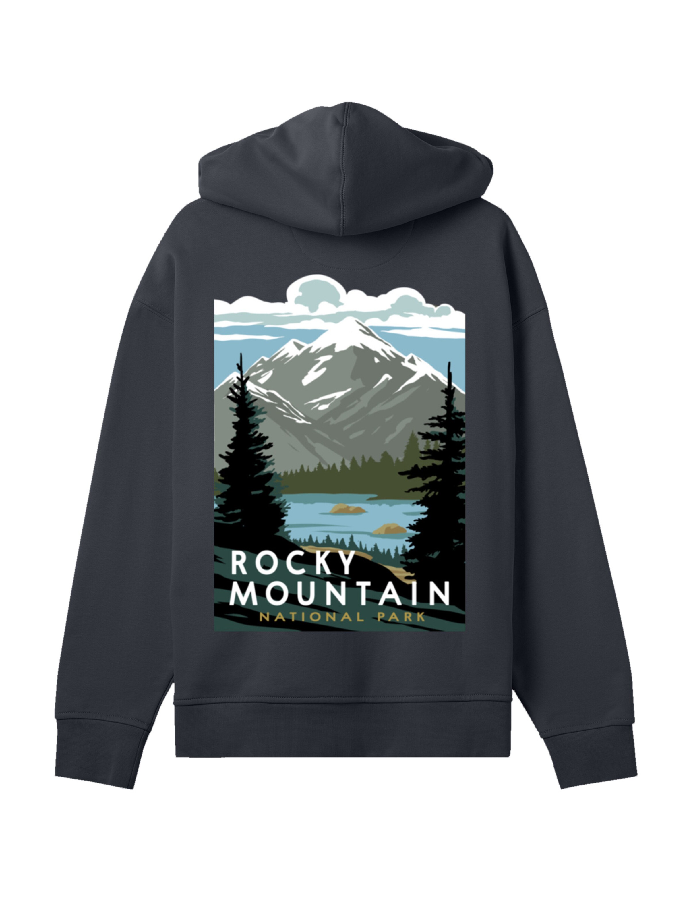 Sweat-shirt 'US National Parks ' F4NT4STIC en noir : devant