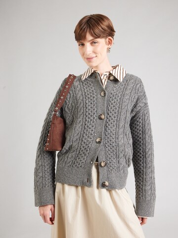 SELECTED Strickjacke 'SLFNELLY' in Grau: Vorderseite