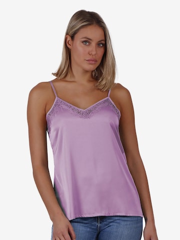 admas - Top 'ADMAS Camiseta Tirante Puntilla Escote para Mujer' en lila: frente