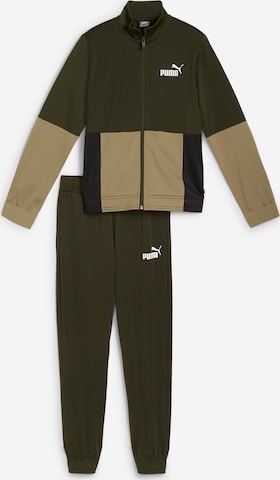 Boys green puma tracksuit clearance