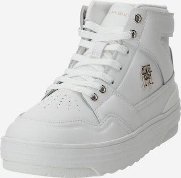 TOMMY HILFIGER Hög sneaker i beige: framsida