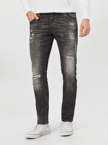JACK & JONES Slimfit Jeans 'Glenn' i sort: forside