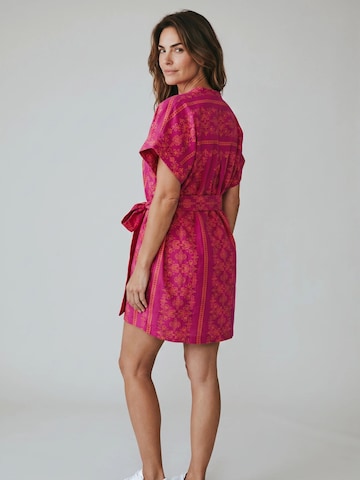 Pink LabelLjetna haljina 'BEACHWEAR EMBROIDERY ORANGE' - crvena boja