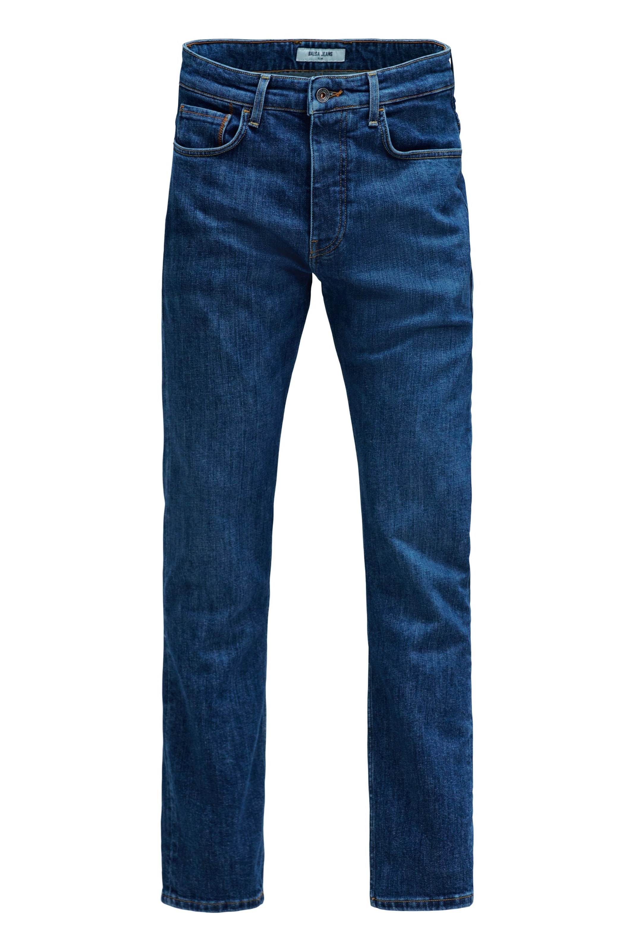 Salsa Jeans Slimfit Jeans in Blauw: voorkant