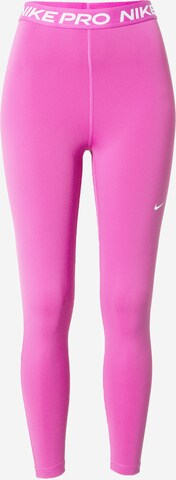 Skinny Pantalon de sport NIKE en rose : devant