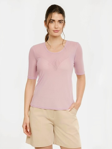 Top ' MESH ' di Liberte Essentiel in lilla: frontale