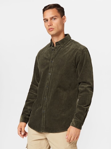 anerkjendt Regular fit Overhemd 'AKLEIF' in Groen: voorkant