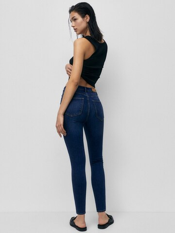 Skinny Jeans de la Pull&Bear pe albastru