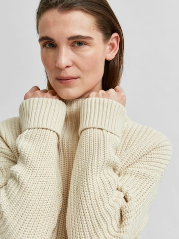 SELECTED FEMME Sweater 'Selma' in Beige