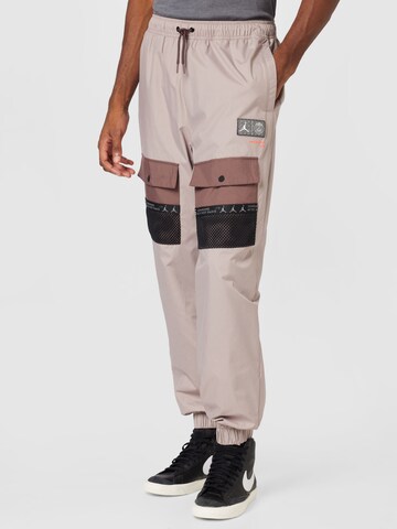 JordanTapered Sportske hlače 'Paris Saint-Germain' - smeđa boja: prednji dio