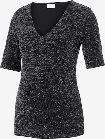 MAMALICIOUS Shirt 'Glittery' in Black: front