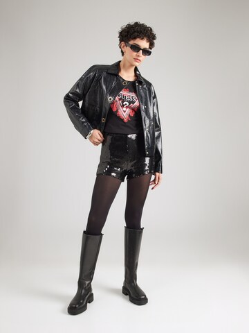 GUESS Тениска в черно