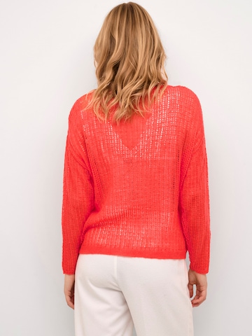 Cream Sweater 'Clara' in Red