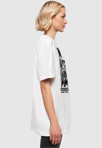 Merchcode Oversized Shirt 'Thin Lizzy - New Victoria Theatre' in White