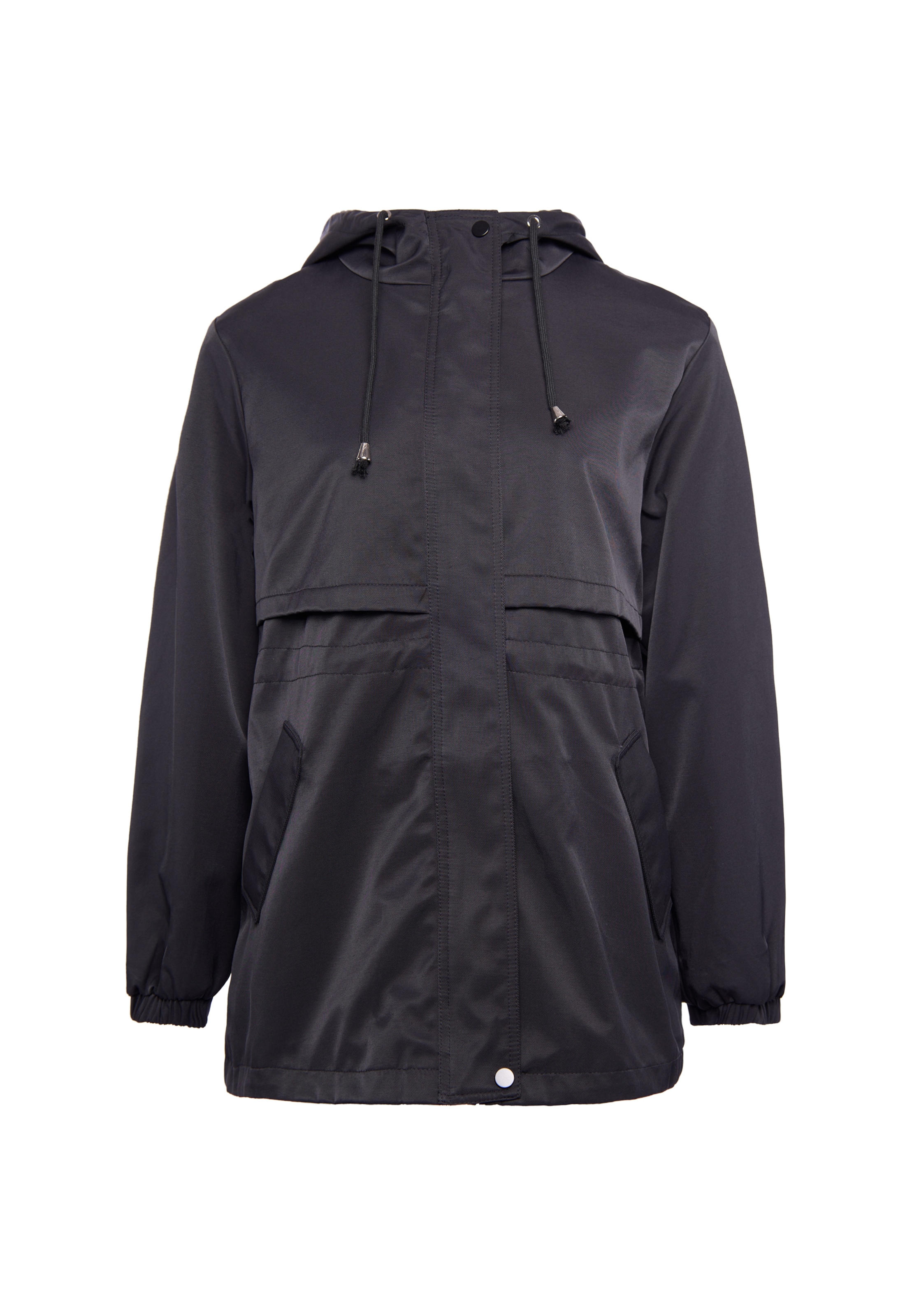 Usha - Parka meia-estação em preto: frente