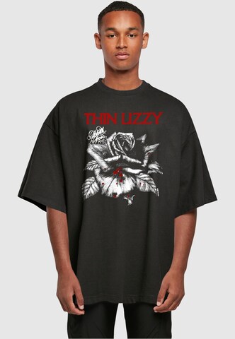 Merchcode T-Shirt 'Thin Lizzy - Rose' in Schwarz: predná strana
