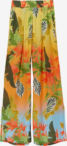 Desigual - Perna larga Calças em mistura de cores: frente