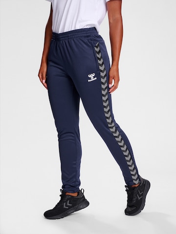 Hummel Regular Workout Pants 'AUTHENTIC PL' in Blue: front