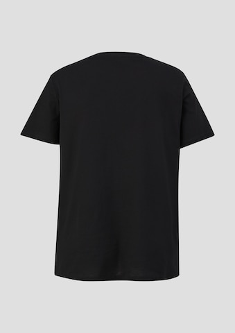 QS T-Shirt in Schwarz