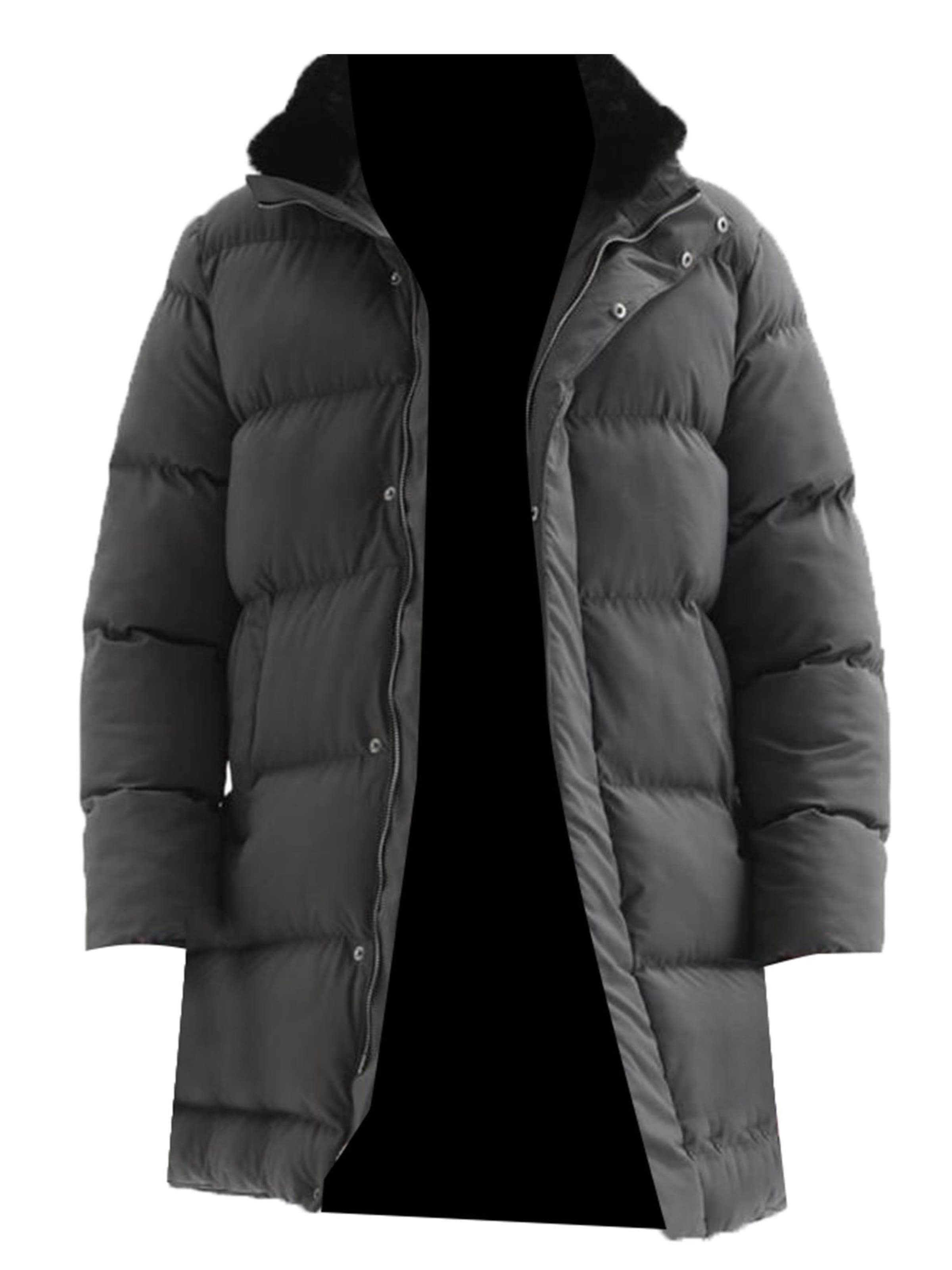 Palton de iarnă de la Antioch pe gri: față