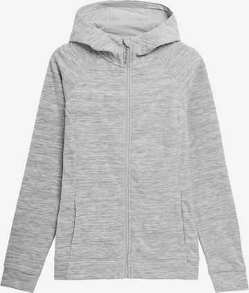 4F Athletic Fleece Jacket in Grey: front