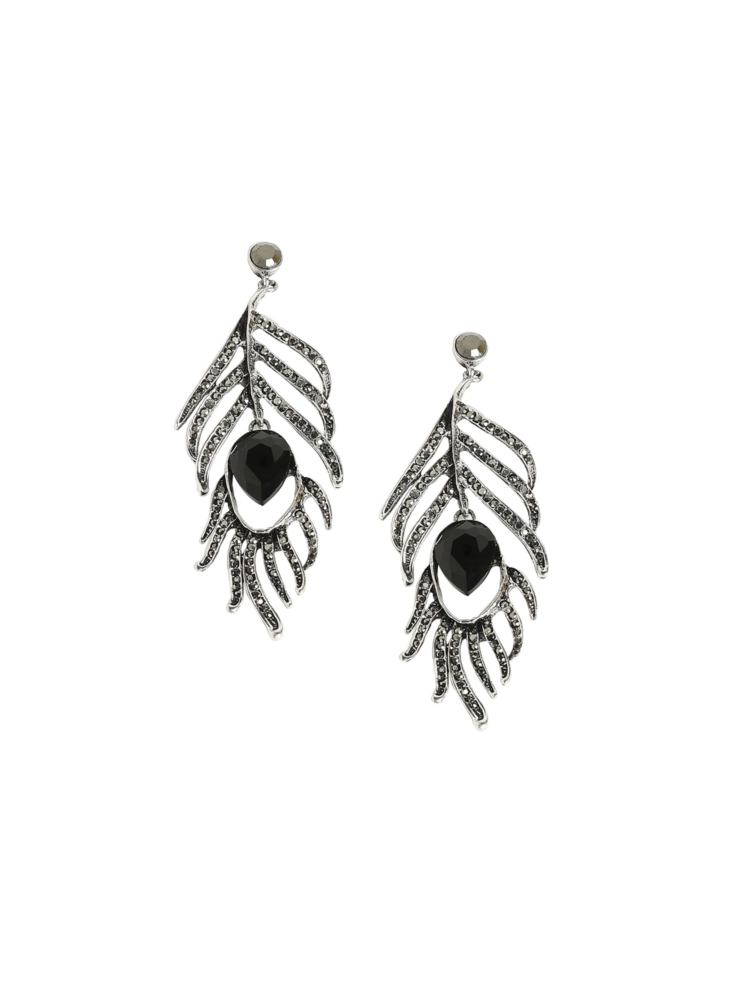 Boucles d'oreilles 'Asgari' SOHI en noir : devant