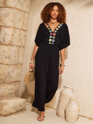 Combinaison love & roses en noir