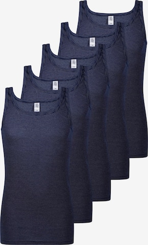 ESGE Undershirt 'Feinripp Ringel' in Blue: front