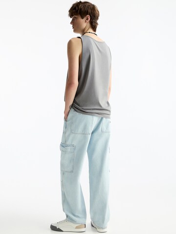 Loosefit Jeans cargo Pull&Bear en bleu