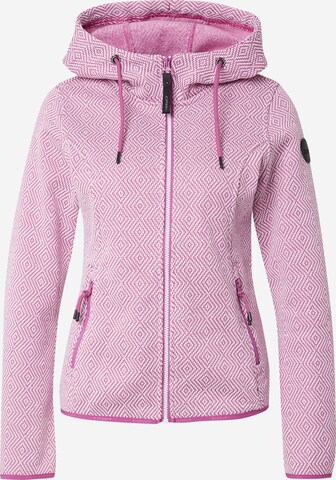 ICEPEAK Athletic Fleece Jacket 'ADRIAN' in Purple: front