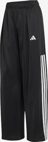 juoda ADIDAS SPORTSWEAR Plačios klešnės Sportinės kelnės 'TIRO': priekis