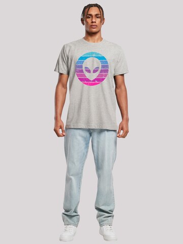 F4NT4STIC Shirt 'Alien Kopf' in Grijs