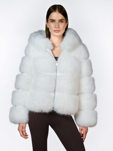 FauxAffairs Winterjacke 'WEISSE FAUX FUR JACKE GIA'‌‌‌‌‌‌‌‌ in Weiß