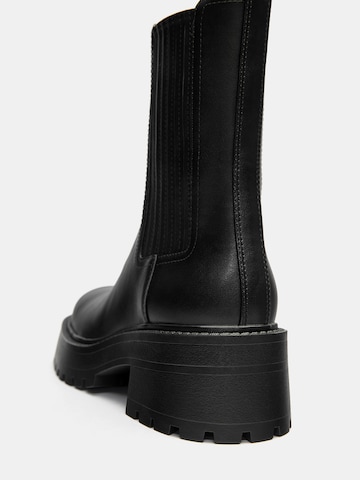 Pull&Bear Chelsea csizmák - fekete