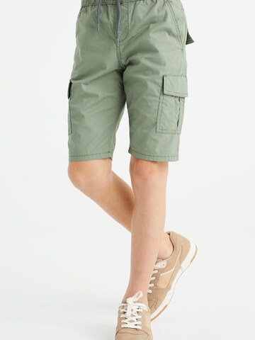 WE Fashion Regular Pants in Green: front