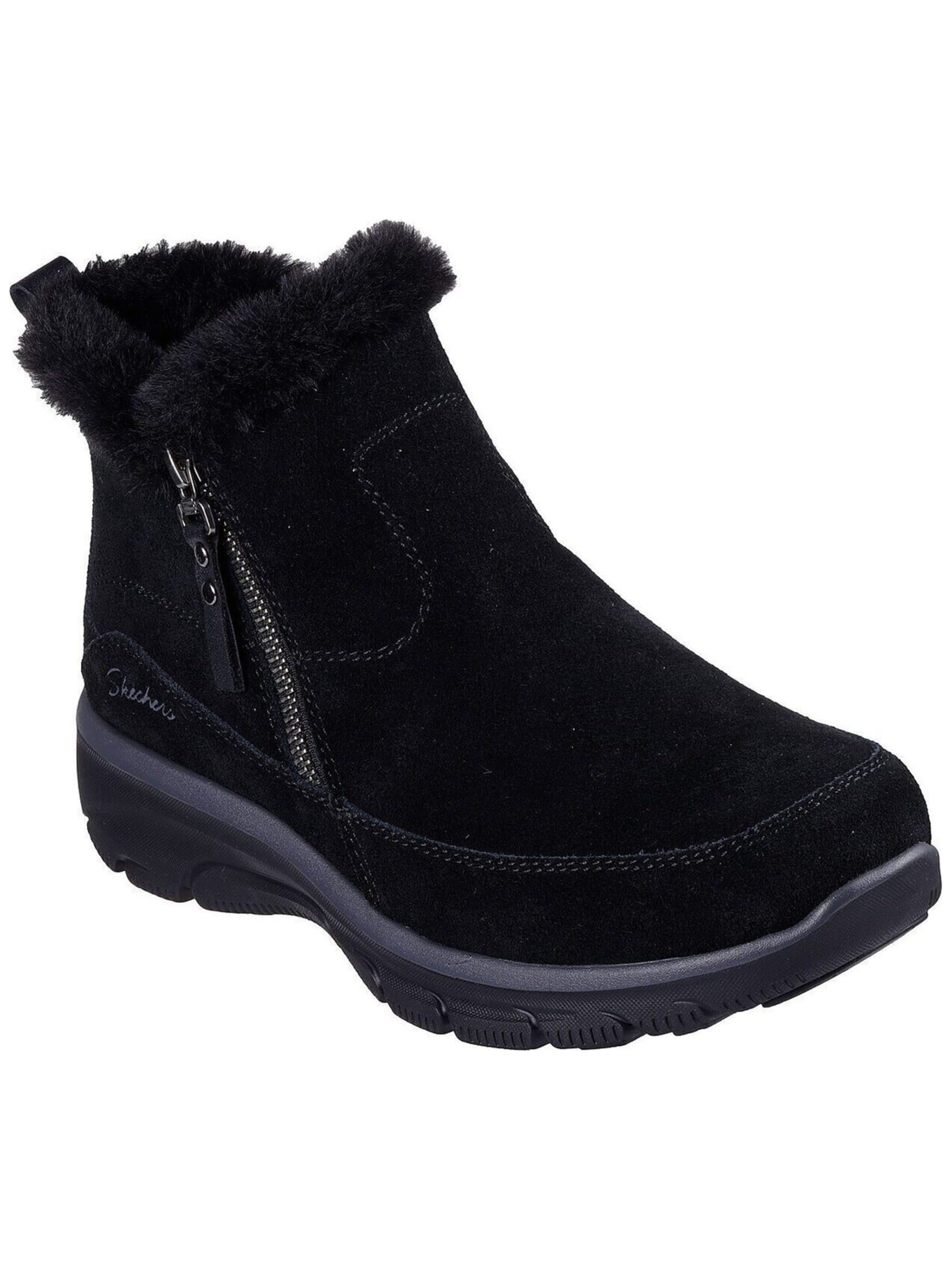 SKECHERS Boots 'Skechers Easy Going - Cool Zip' in Zwart: voorkant