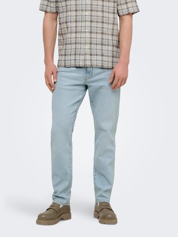 Only & Sons Baggy Jeans 'Weft' in Blue: front