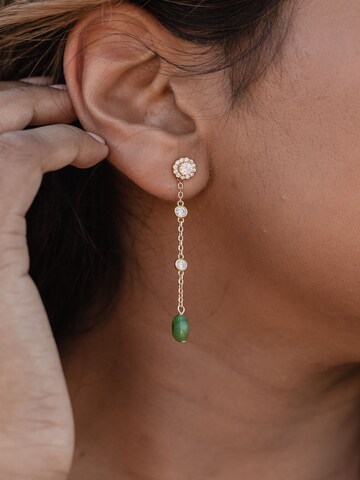 Fiocco Jewelry Ohrringe 'Bloomy Green' in Gelb